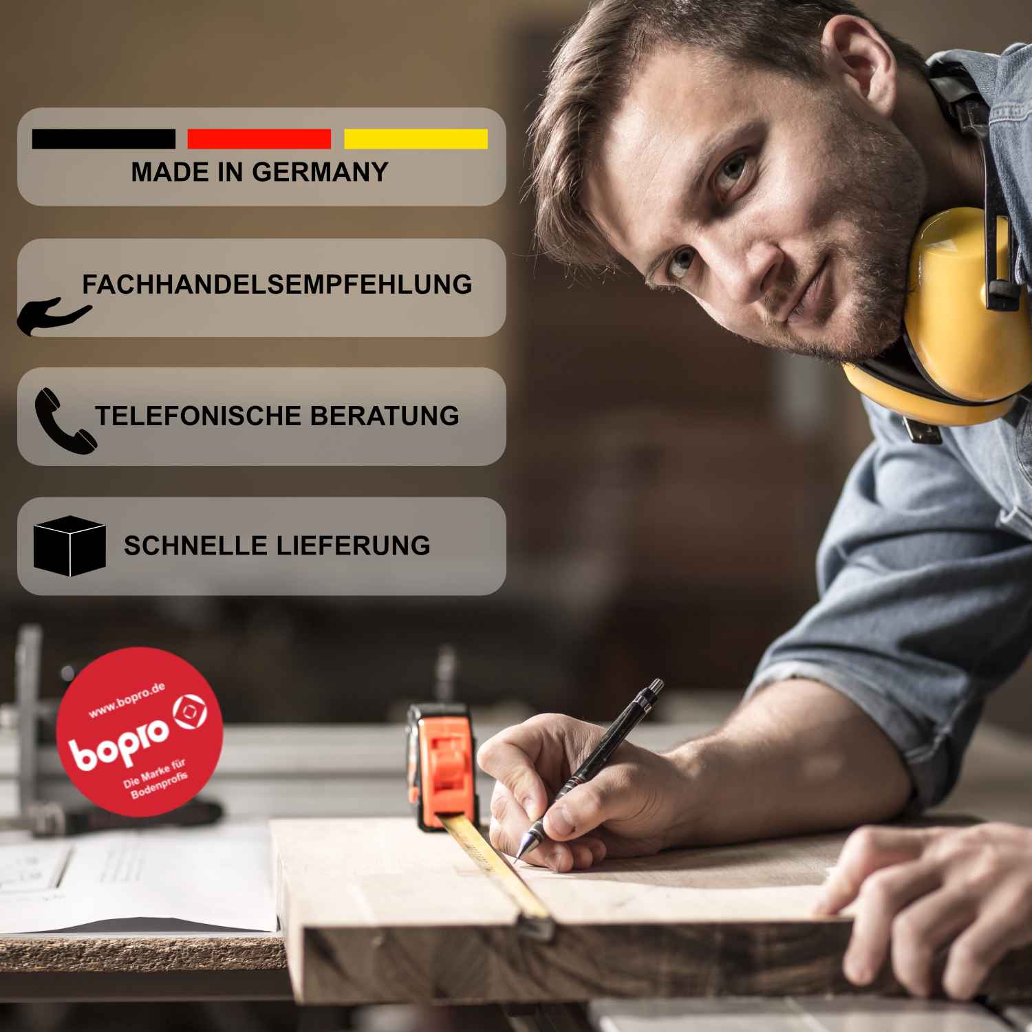 Service-Vorteile-Bopro-Vorlage bopro kleines Starterset für Exzentermaschinen