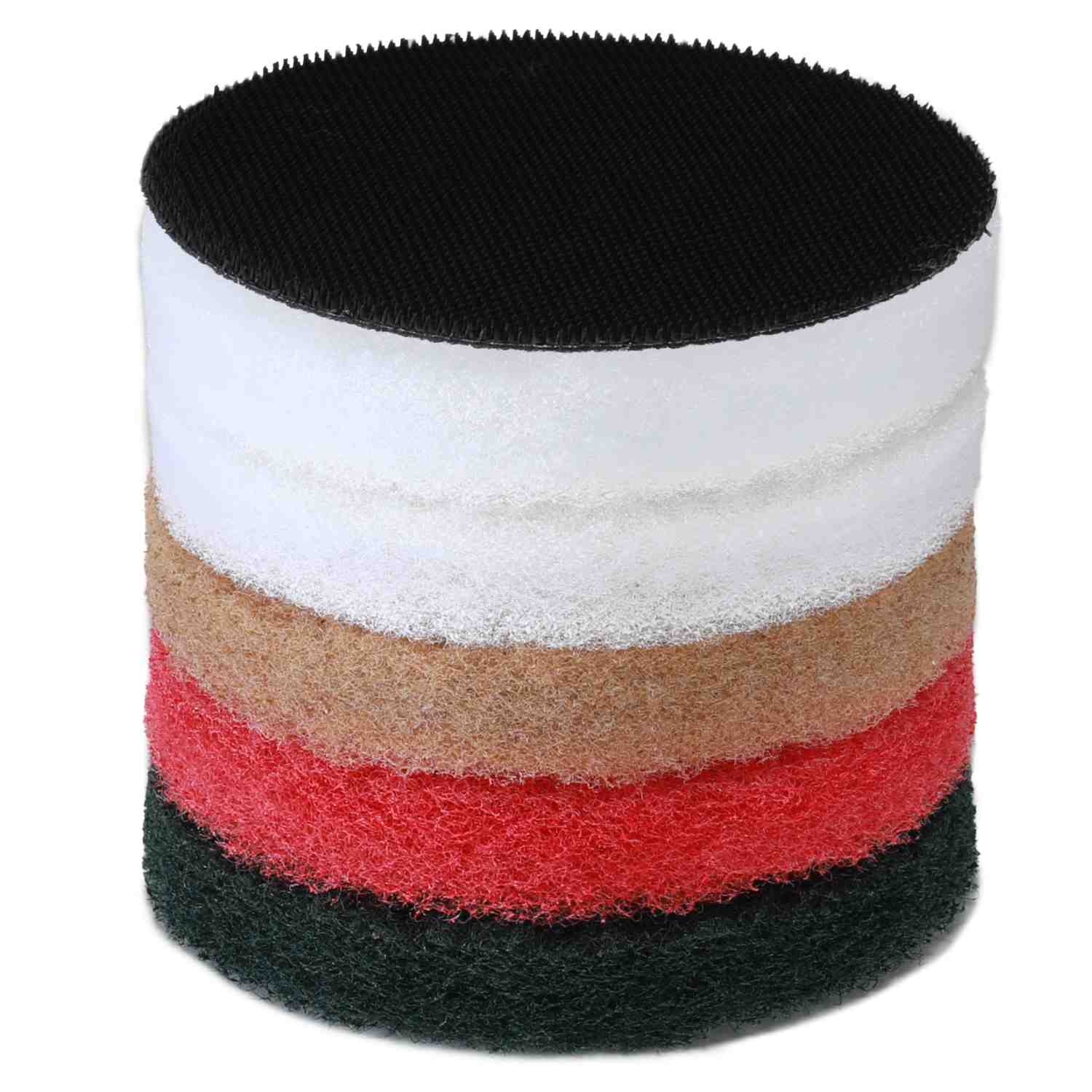 BP000015-Weisses-beiges-rotes-gr-nes-Padset-klein-Klettscheibe bopro kleines Starterset für Exzentermaschinen