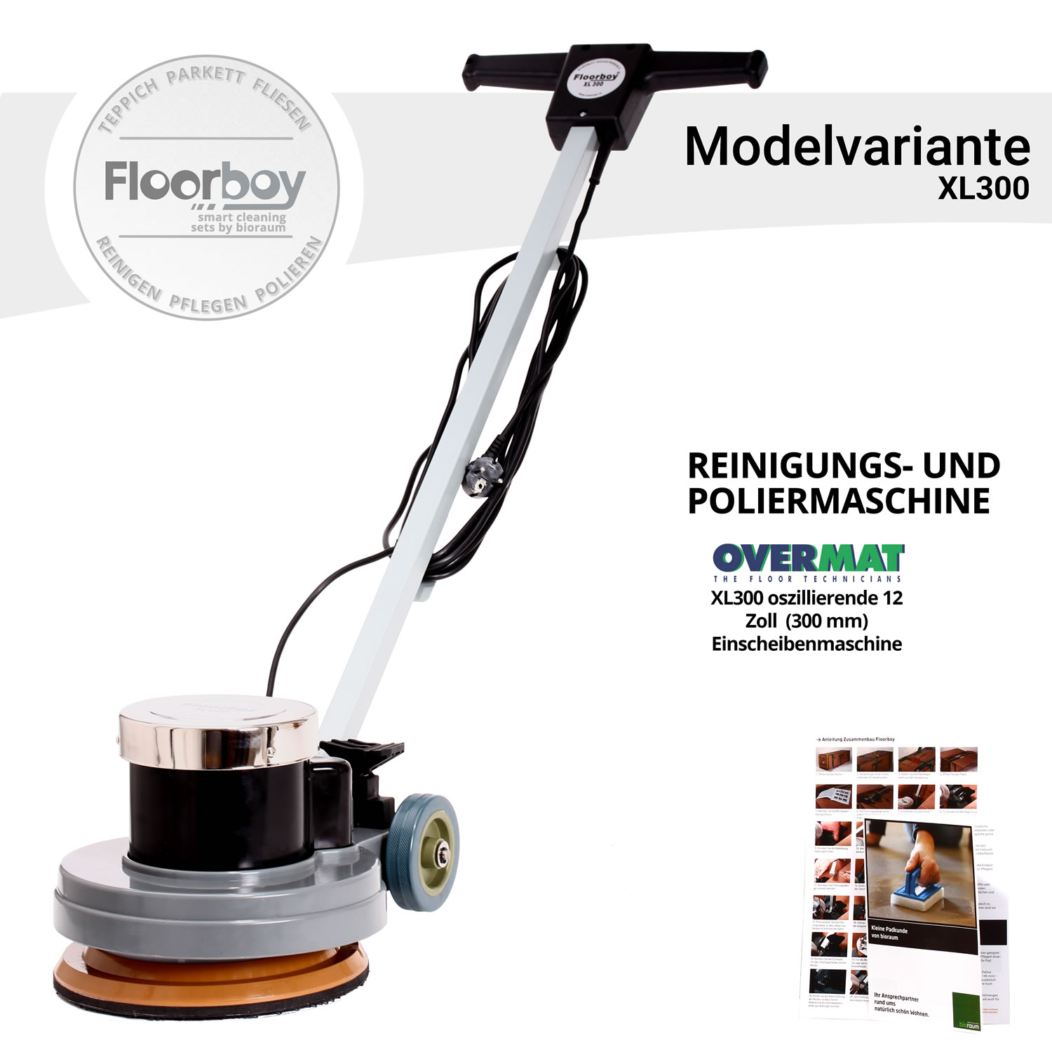 Overmat Floorboy XL300 Poliermaschine mit Treibteller Versandrückläufer