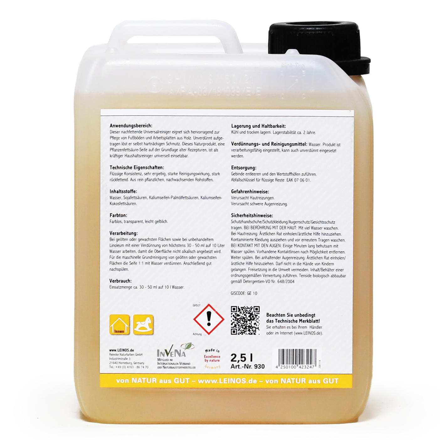 2,5l LEINOS Pflanzenseife 930 farblos